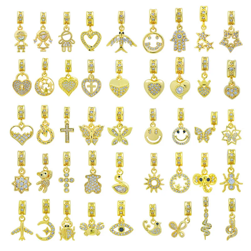 Fashion Jewelry Boy Girl Smile Star Love Crown Snake Butterfly Cross Flower Bear Swan Sun Animal Pendants Charms For Necklace