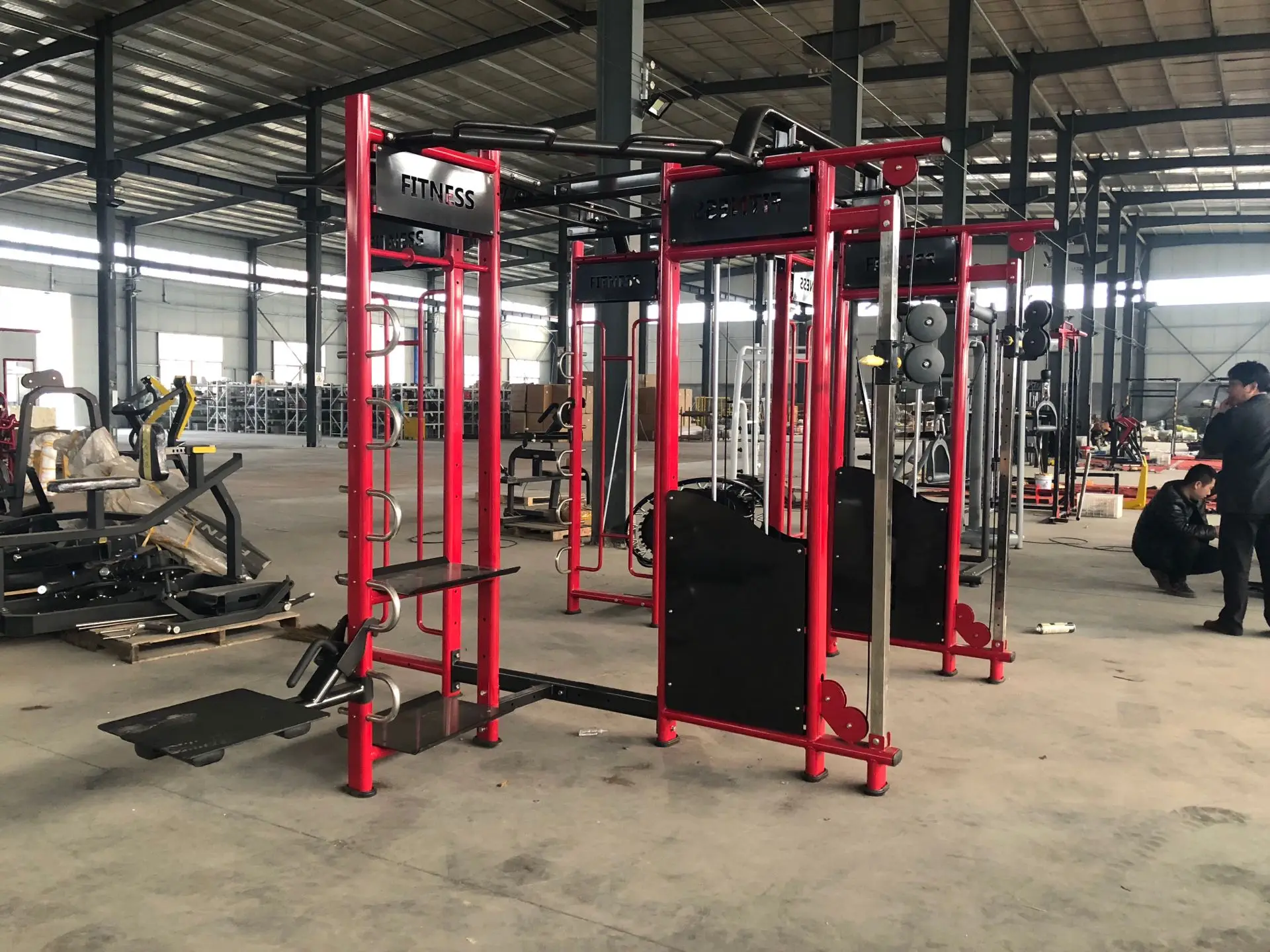 Новое поступление Универсальное оборудование Gimnasio для поднятия тяжестей домашний тренажерный зал 360 (4 ворот) с целым набором аксессуаров