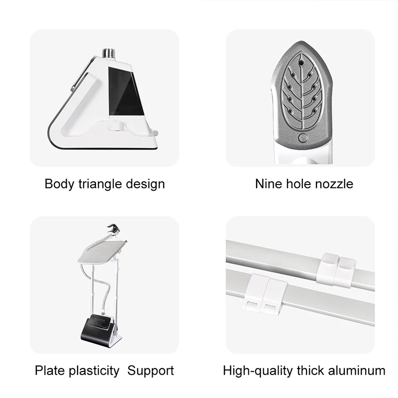 Professional Manufacturer Good Price 2023 New High Power Black White 1800W Vertical Garment Steamer