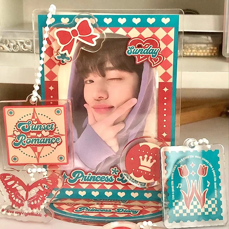 Acrylic Keychain Epoxy Holographic Star Mass Production  Customizable Acrylic Charm