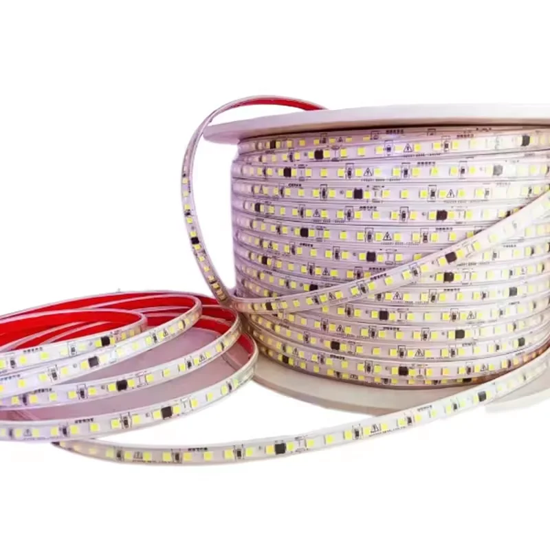 Hongtop Wholesale Color 8mm Smd 120 direct Led Strip Led Strip Light 110V 220V 100M/Roll IP65 2835 Led Strip Light