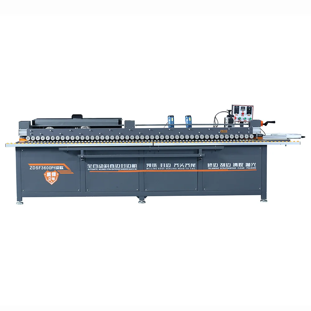 Automatic Mdf Pvc Plywood Edge Banding Machine Edgebander 45 Degree With Pre Milling Trimmer For Furniture Cabinet Door