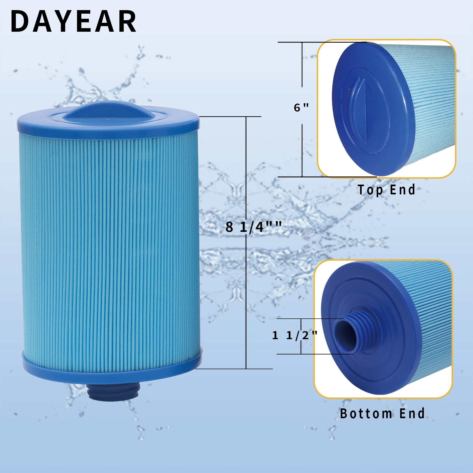 Best-selling blue replacement PWW50 6CH-940 hot spring filter swimming For Swimming pool filter cartridge spring spa filters