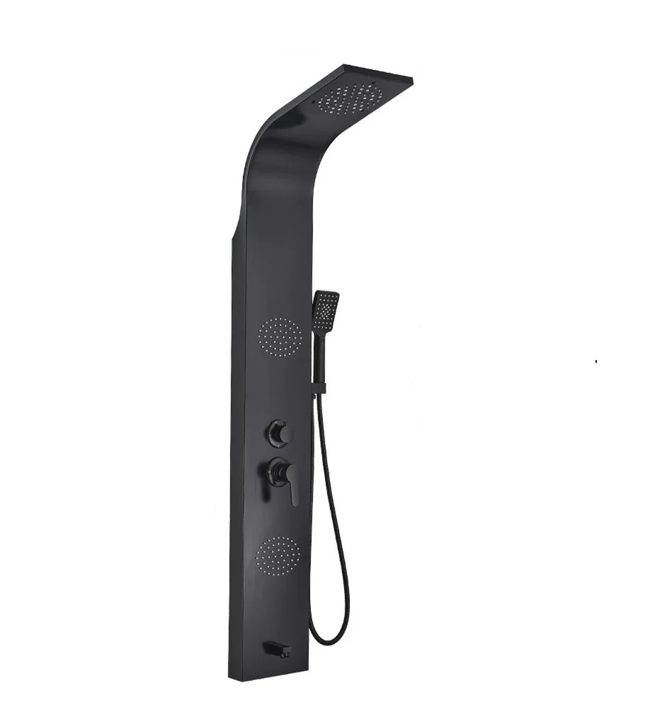 YL6227 High Quality Commercial Stainless Steel Black baking paint Bathroom Shower Wall Panel