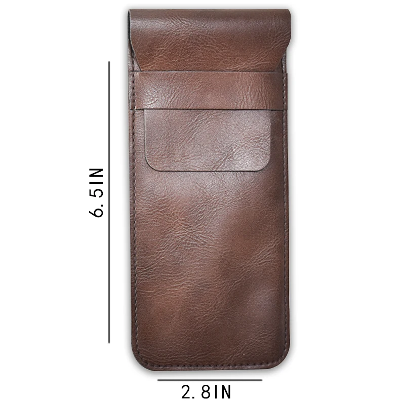 Multi-Purpose Pen Pocket Holds with Lid Leather Pocket Protector for Pens