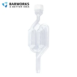 S Shape One-Way Exhaust Seal Valve Double Bubble Plastic Airlock and Lid Beer Wine Fermenter Air Lock