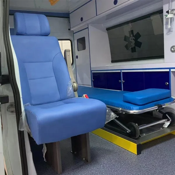Fold up rotation ambulance seat