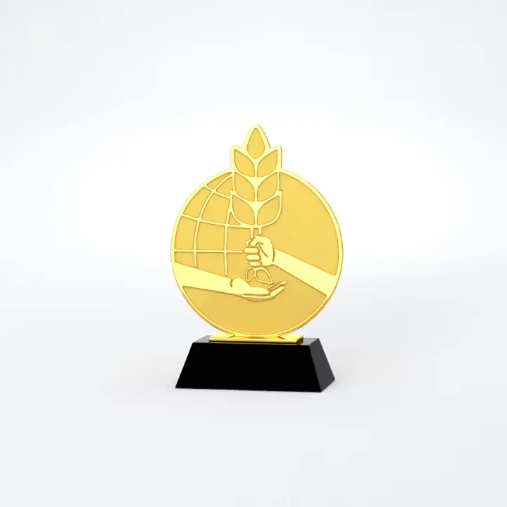 Горячая распродажа, пшеничная наградная табличка, зерно, трофей, Заказная матовая металлическая табличка