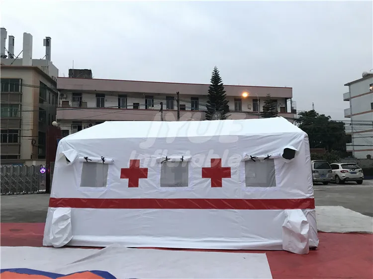 ПВХ брезент прочный водонепроницаемый белый надувной временный Хирургический медицинский больничный тент