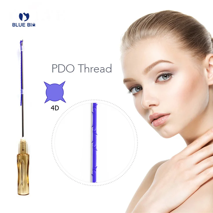 Strong Lifting Skin Tightening Hilos Suture Barbed Cog 3D 4D Pdo Lifting Threads With Blunt Cannula