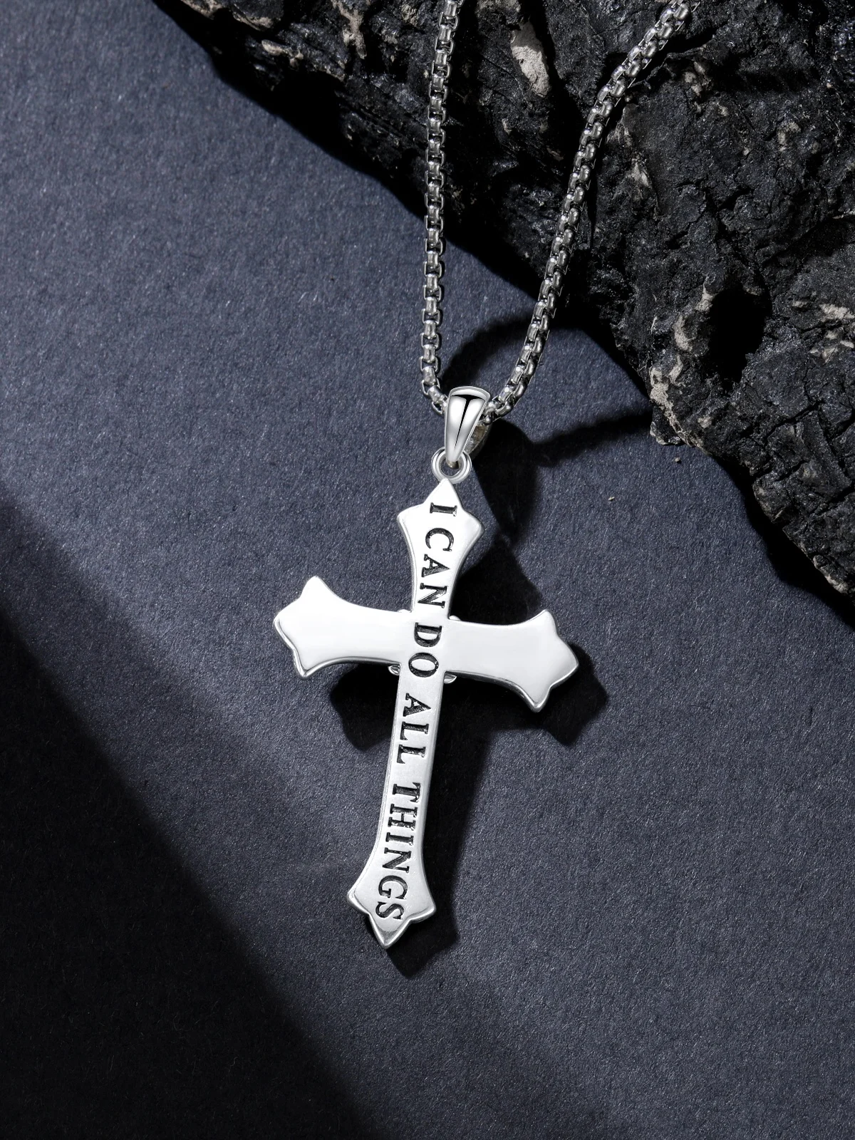 925 Sterling Silver Turquoise Celtic Cross Pendant with Stainless Steel Chain Jewelry Gift