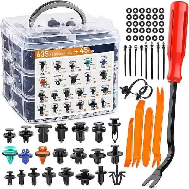 680Pcs Mixed Car Push Retainer Clips & Auto Fasteners Assortment -22 Most Popular Sizes  Bumper Fender Rivets