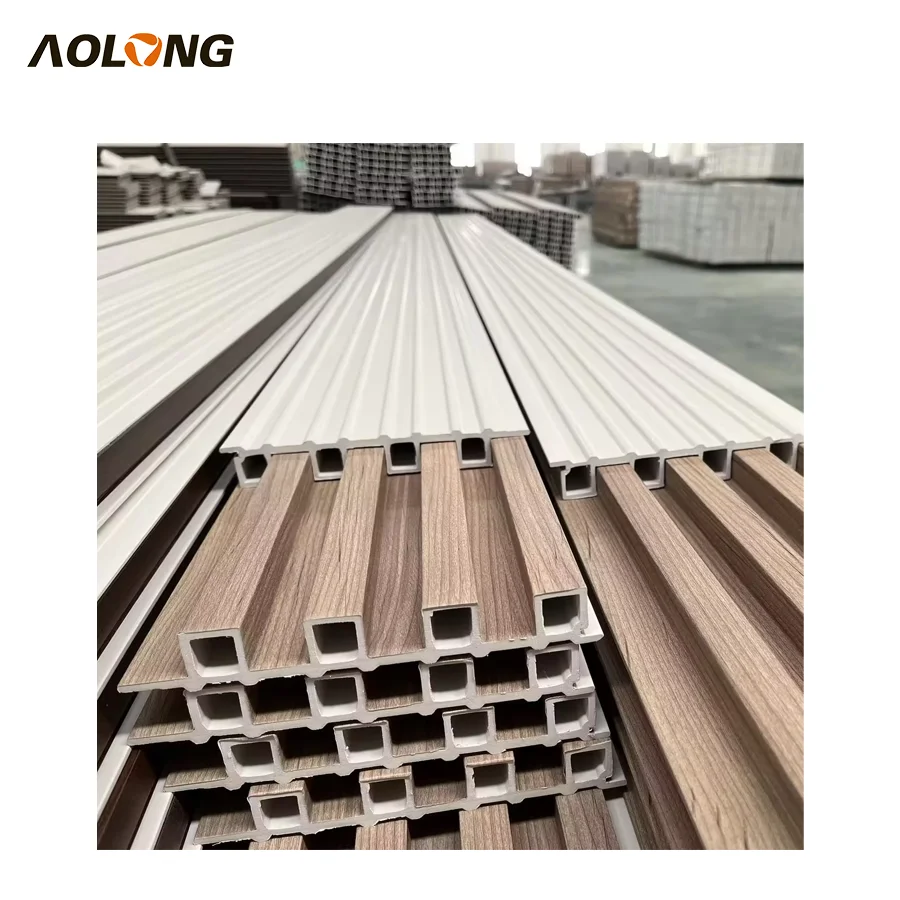 AOLONG Wpc Wall Panel External Cladding Outdoor Wood Plastic Composite Siding Panels Exterior Wall For Indoor Outdoor