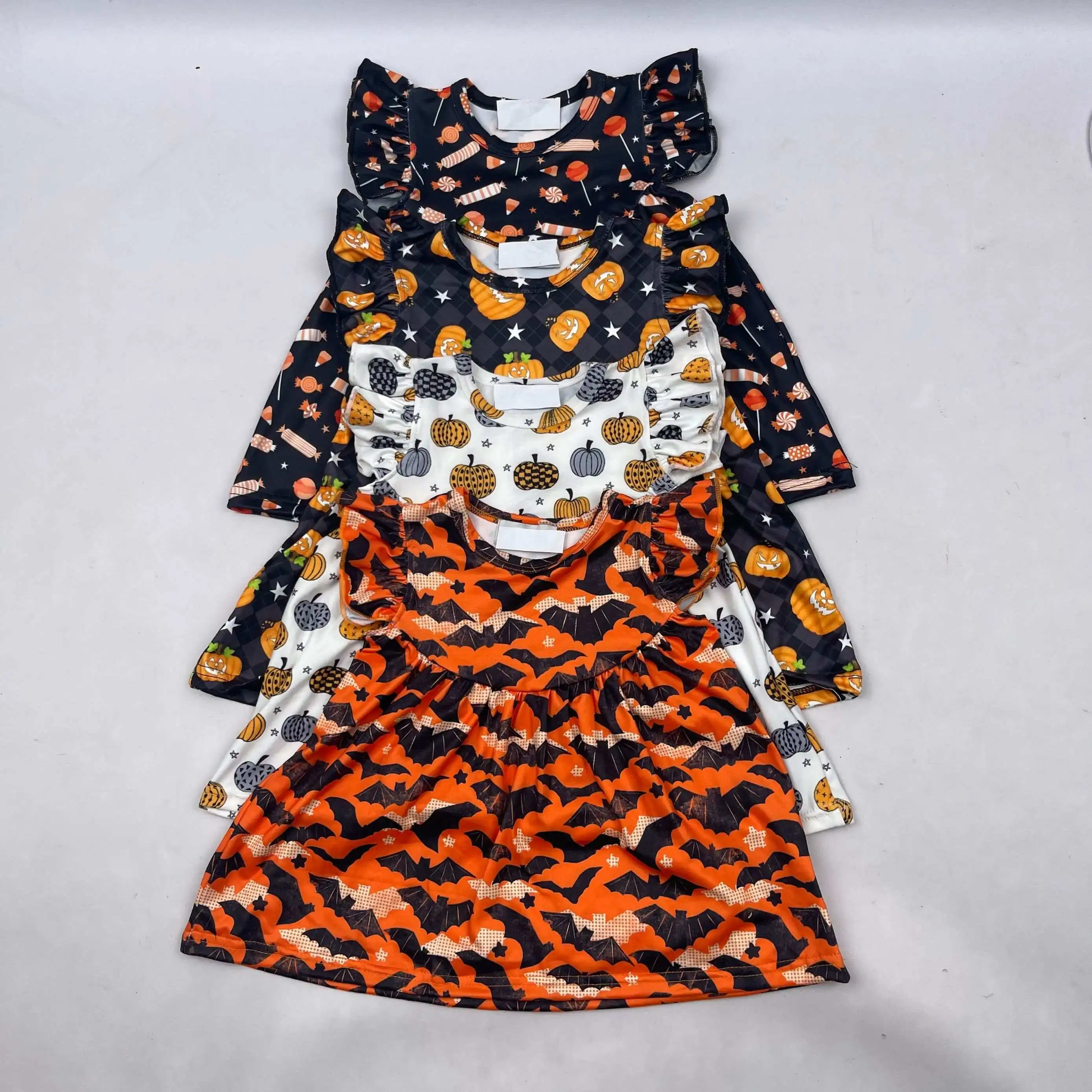 2022 Kids Clothing Girls Halloween Party Dress Baby Toddler pumpkin lantern Twirl Dresses Wholesale Children Dress For Kids