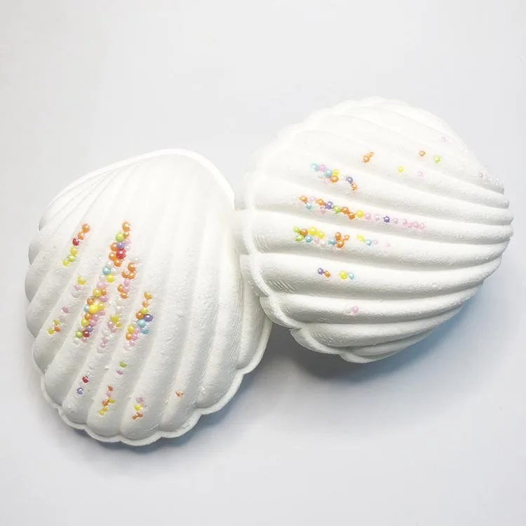Пользовательский ярлык на основе натуральных органических пузырь питательный 120g печенья в виде ракушки для изделий с Бомбочки для ванны для купания уход за кожей