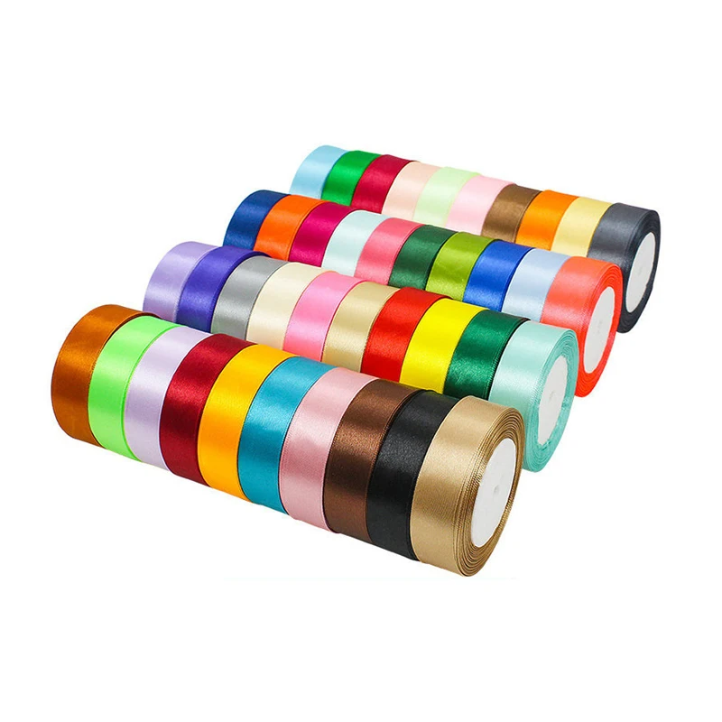 High quality Christmas satin gift ribbons with printing machine custom silk and wired ribbon bow with logo