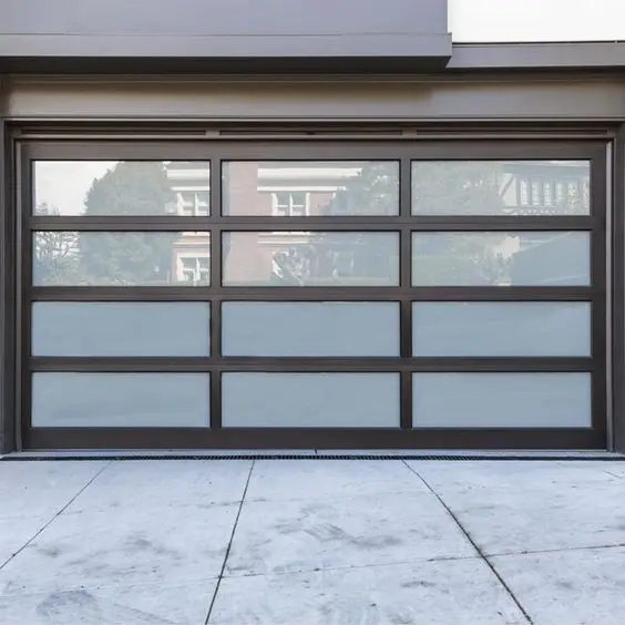 Full View Automatic Aluminum Glass Garage Door with Good Prices