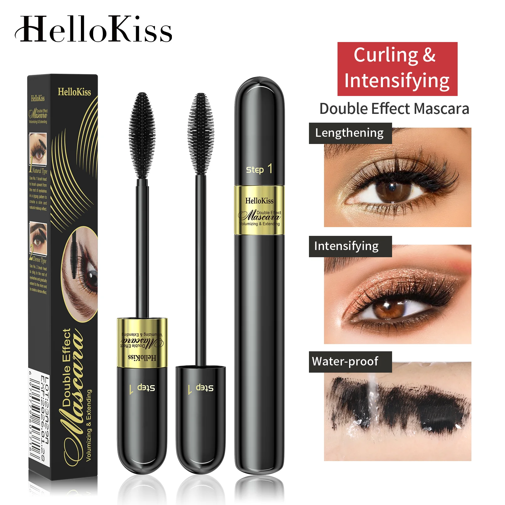 OEM Eyelash Growth Thick Extension Mascara Makeup Tool Mascara 4D Fiber Curling Eyelashes Waterproof Vegan Matte Mascara