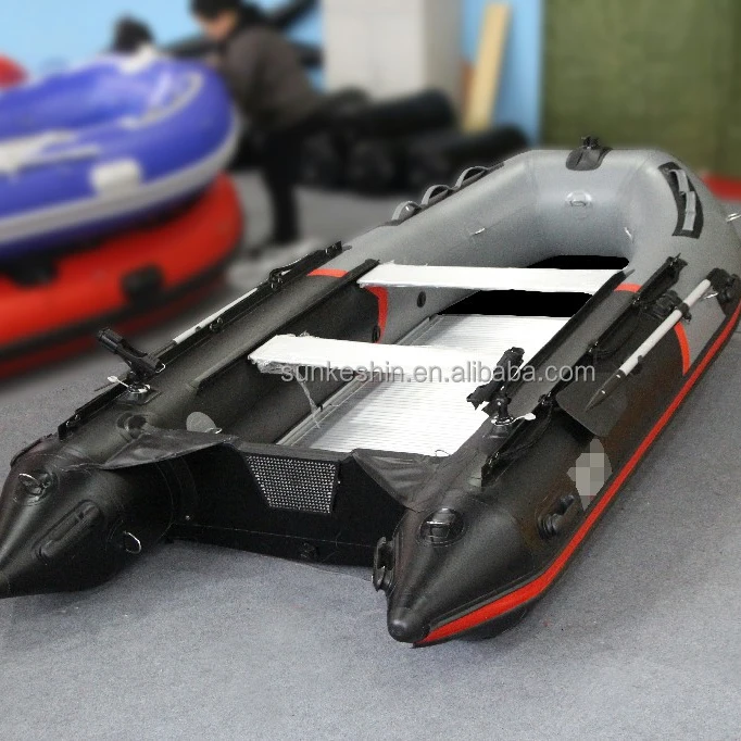 2022 NEW High quality family inflatable foldable fishing boat with aluminum floor