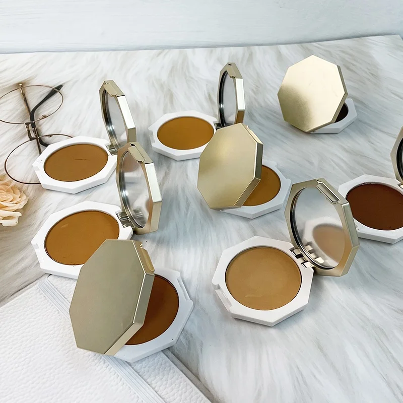 Private Label Bronze Highlight Palette DIY No Logo Customized Octagon Highlight  Palette