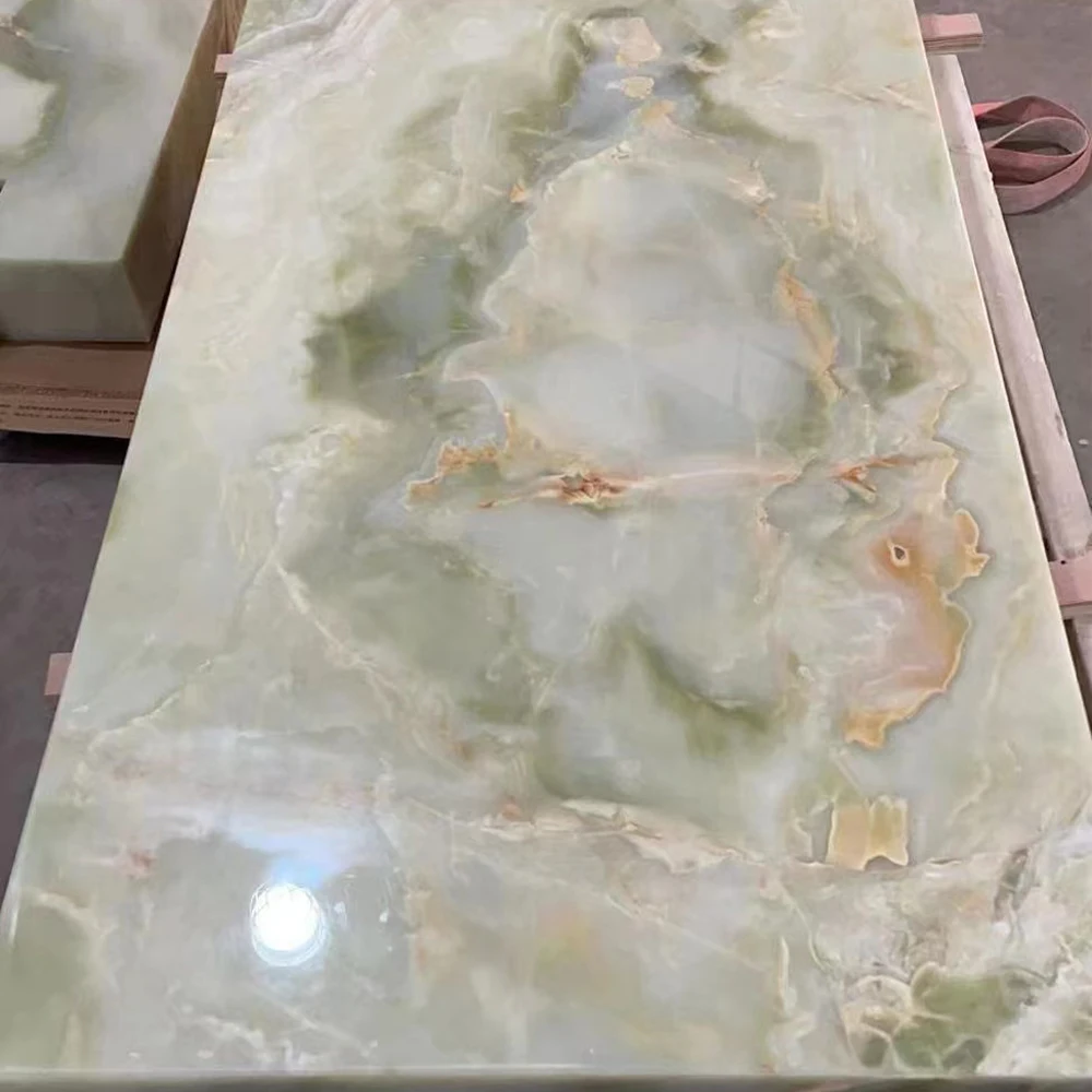 Goldtop OEM/ODM onix Onice backlit translucent onyx green onyx countertop tiles onyx marble stone slab bathroom tile