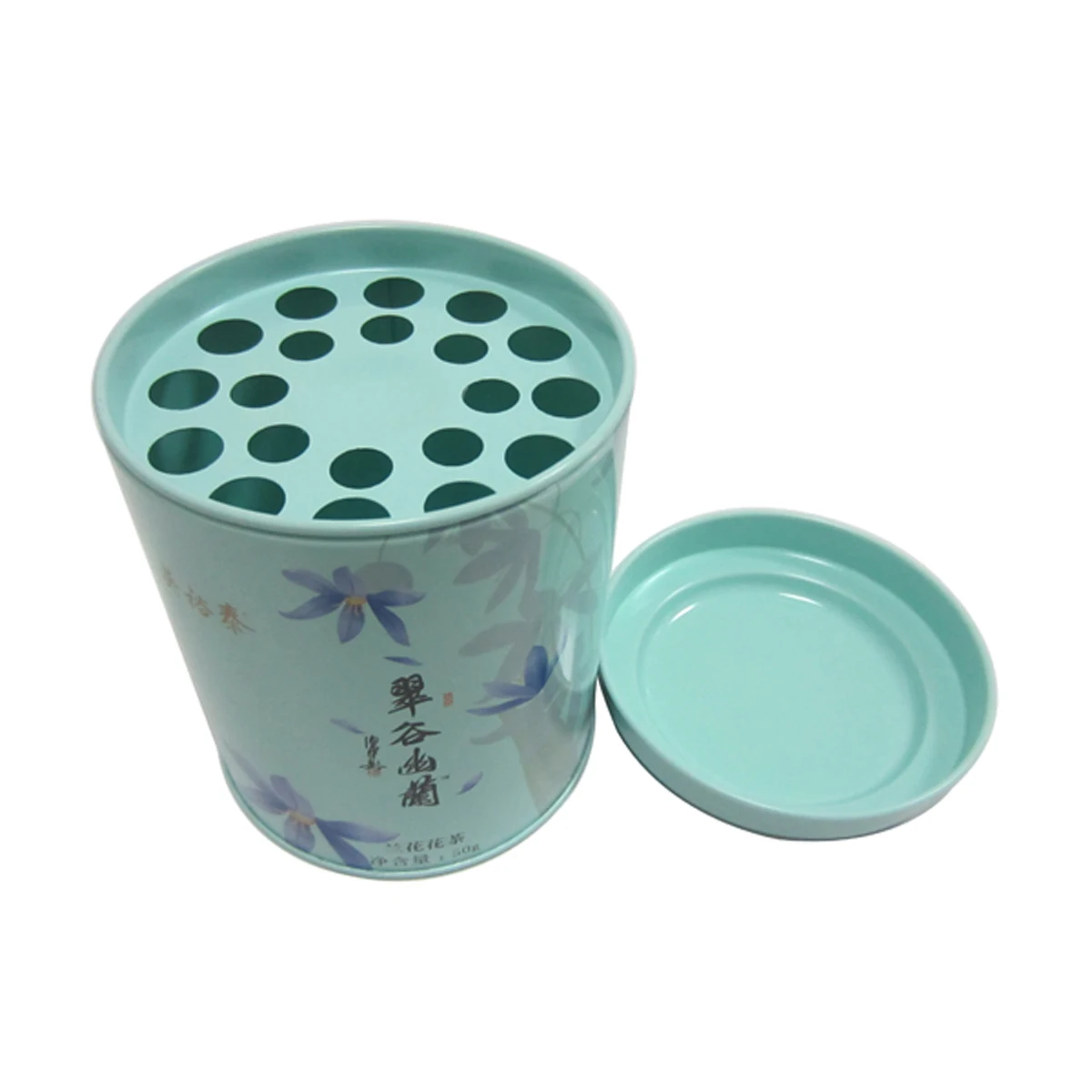 Металлическая жестяная банка с двойной крышкой