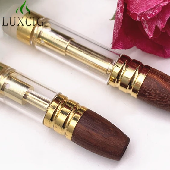 
 Стеклянный масляный атомайзер cbd с деревянным наконечником, золотой цвет, картридж для электронной сигареты cbd с деревянным наконечником mandera cbd cartucho  