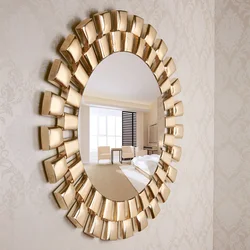Antique Big Size Gold living room Round decorative Wall mirror mirrors decor wall