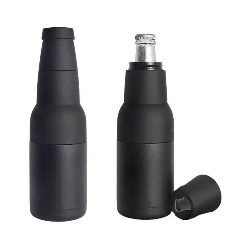 Portable adjustable 4 in 1 double wall insulated vacuum insulator bottle wine champagne cooler chiller with bottle beer opener