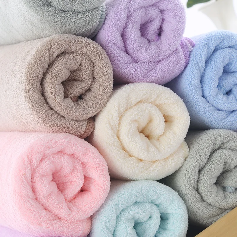 
China supplier microfiber coral fleece soft absorbent face towel hand towel adult towel 80% polyester and 20% polyamide 