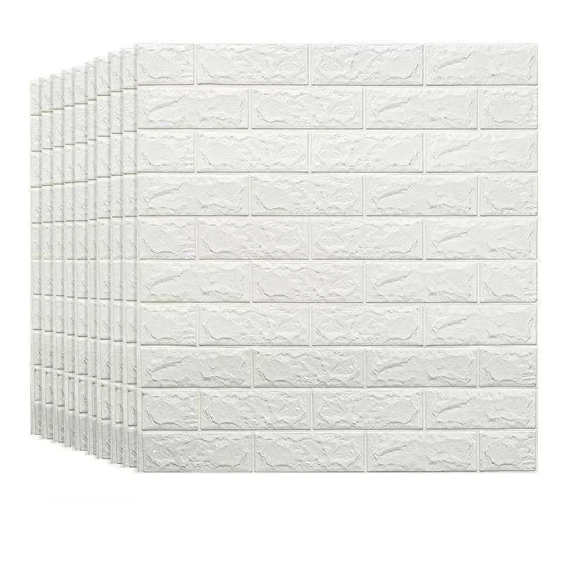 linyi manufacture self adhesive wall paper 3d xpe foam wall stickers sheet with low moq