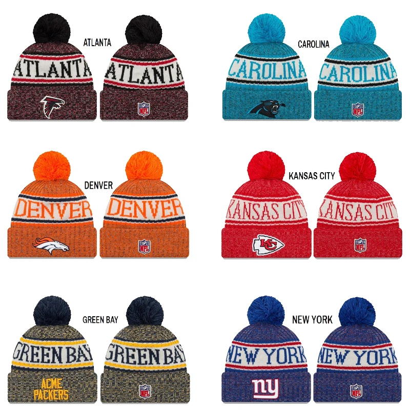 
2021Hot Sale knitted NFL Beanies Winter Hats For 32 Teams Baseball Team LA 