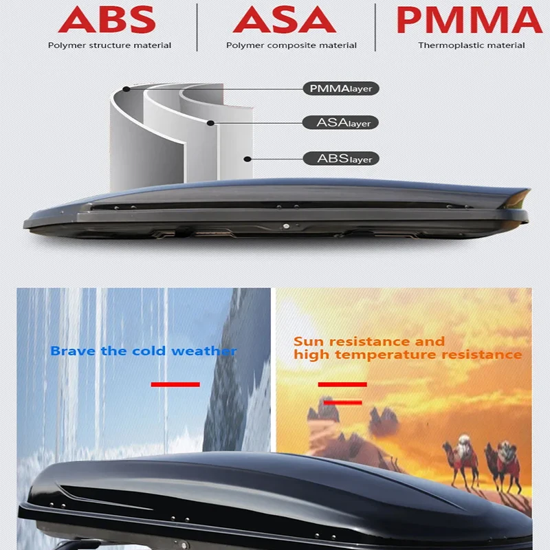 Высокое качество 550L красная коробка на крыше ABS пластиковые коробки на крыше автомобиля
