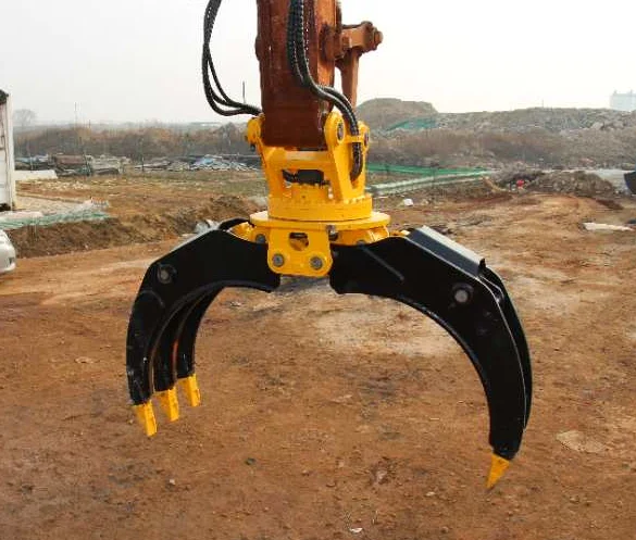 Hydraulic log grab wooden grapple