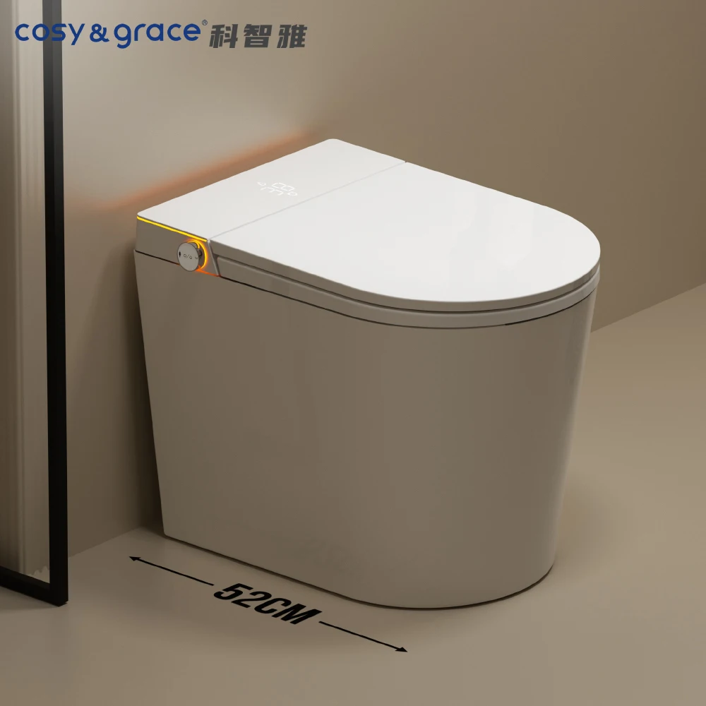 Smart Toilet Intelligent AUTO Open/Close Lid Seat Home Female Cleansing One Piece Toilet Buttocks Washing Feature S-trap Water