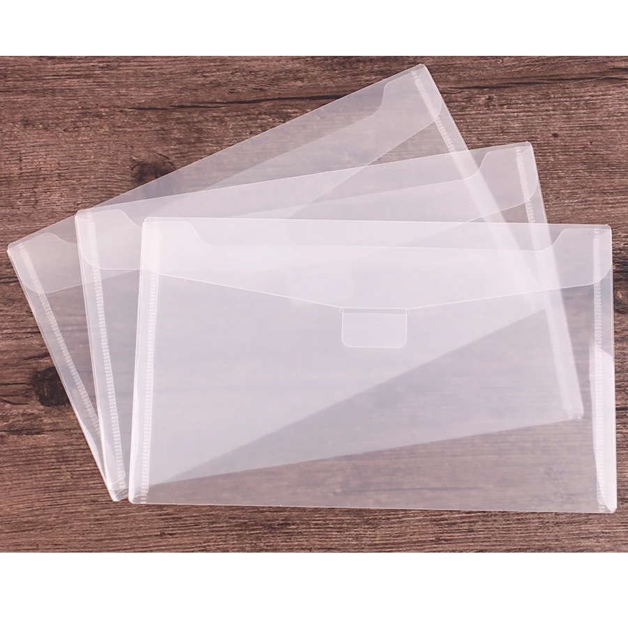 Clear Stamp and Die Storage Bag PP A5 Receipt Bill Bag Materials File Storage Bag Pockets Resealable Die Cut Envelope