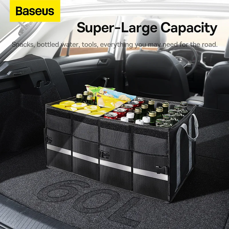 Baseus 60L Car Trunk Organizer Box Large Capacity Auto Multiuse Oxford Cloth Folding Storage Bag
