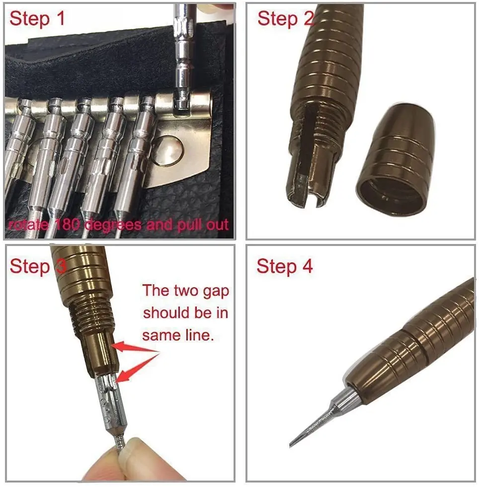 25 in 1 Mini Precision Screwdriver tool Set for PC, Glasses, Mobile Phone, Laptop, Watch in in Leather Case