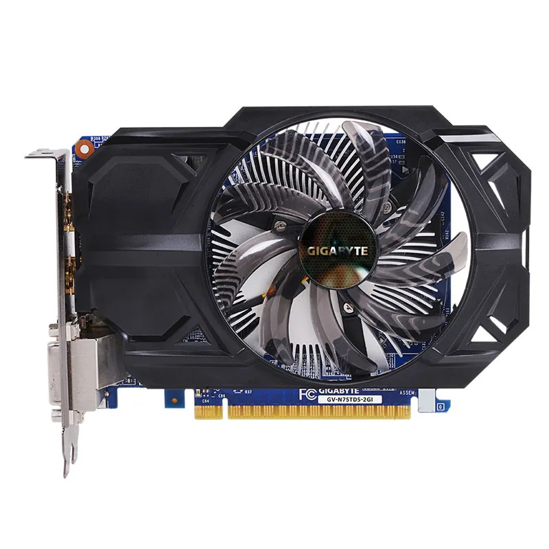 Original used  Video Cards for Gigabyte GTX750Ti 2GB 128Bit GDDR5 Raphic Card for nVIDIA Geforce GTX750 Used VGA Cards 2GB 4GB