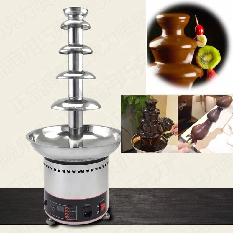5 tier chocolate fountain electric chocolate fountain machine commercial chocolate warmer machine with CE for party