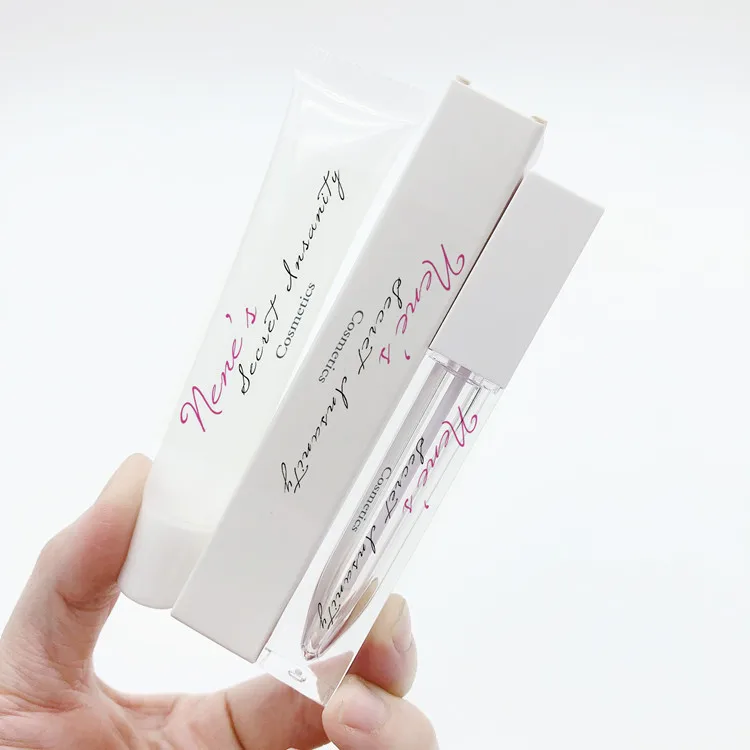 
Custom logo packaging box for 7ml frosted lip gloss tube 