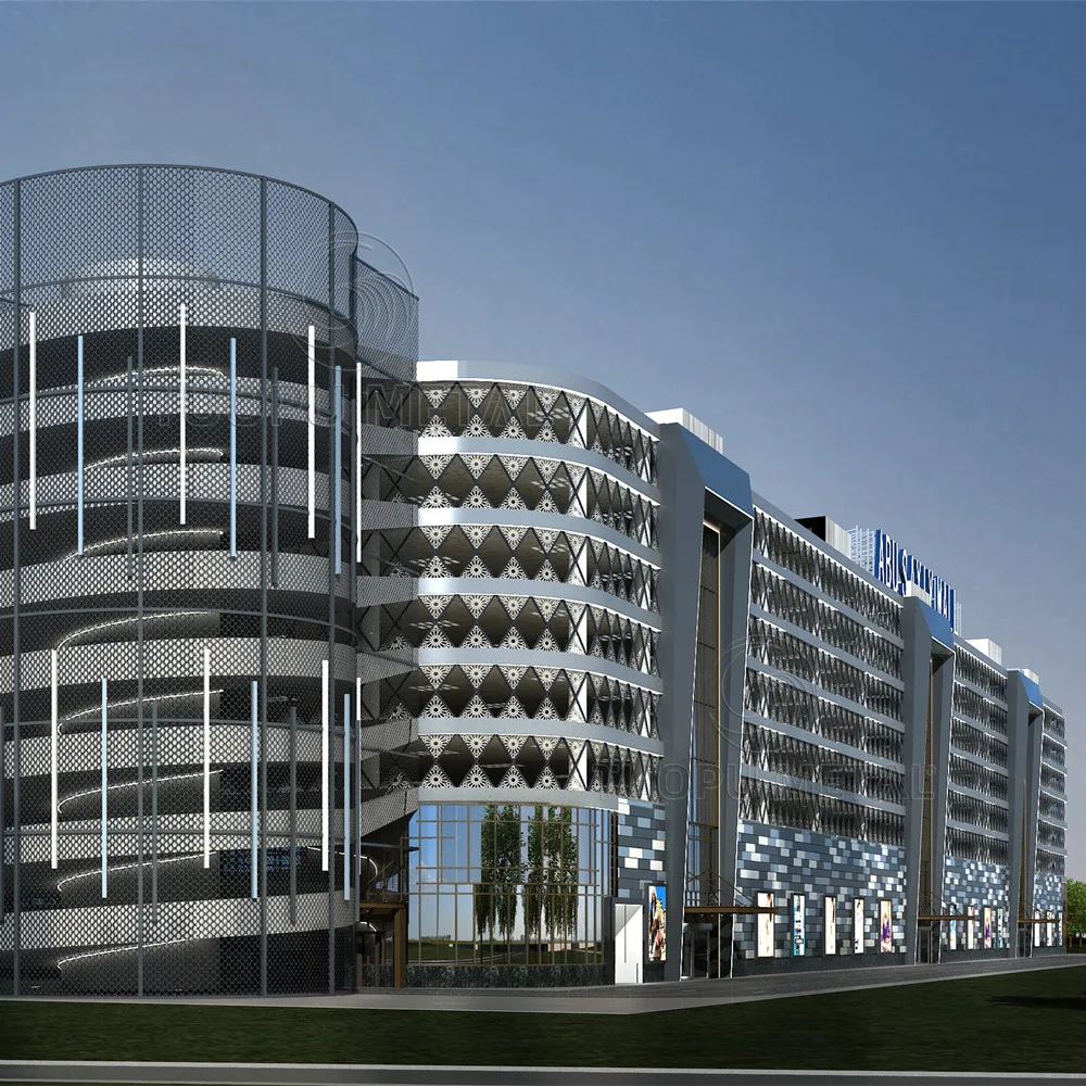 Customized Modern Design Laser Cut Aluminum Exterior Facade Carved Metal Decorative Curtain Walls for Malls