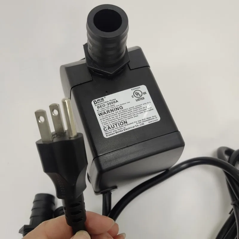 Benbo High pressure Flow rate 2000L/H 520GPH 45W micro water pump for garden fountain pump