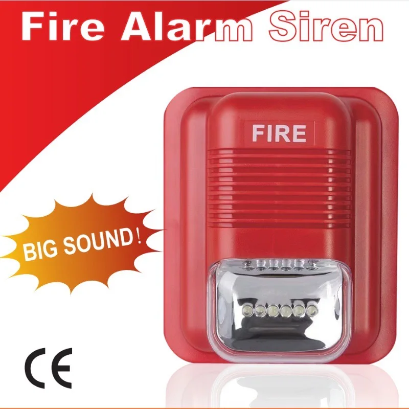 Conventional wired LED flashing sound alarm for fire alarm system