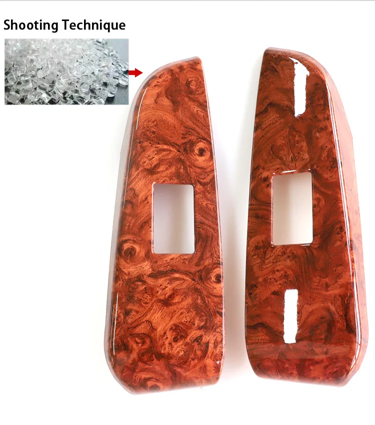 Chrome Interior Accessories Yellow Peach Wood car interior accessories Door Lock Panel Cover Trim For High lander