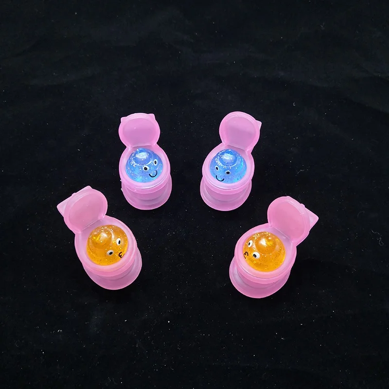 Novelty New Arrival Gashapon Novelty Mini Plastic Stress Relieve PVC Soft Toy Pop Out Toys Squeeze Toilet With Glitter