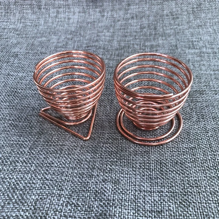 
Factory Directly Rose Gold Beauty Sponge Blender holder metal spiral makeup sponge holder 