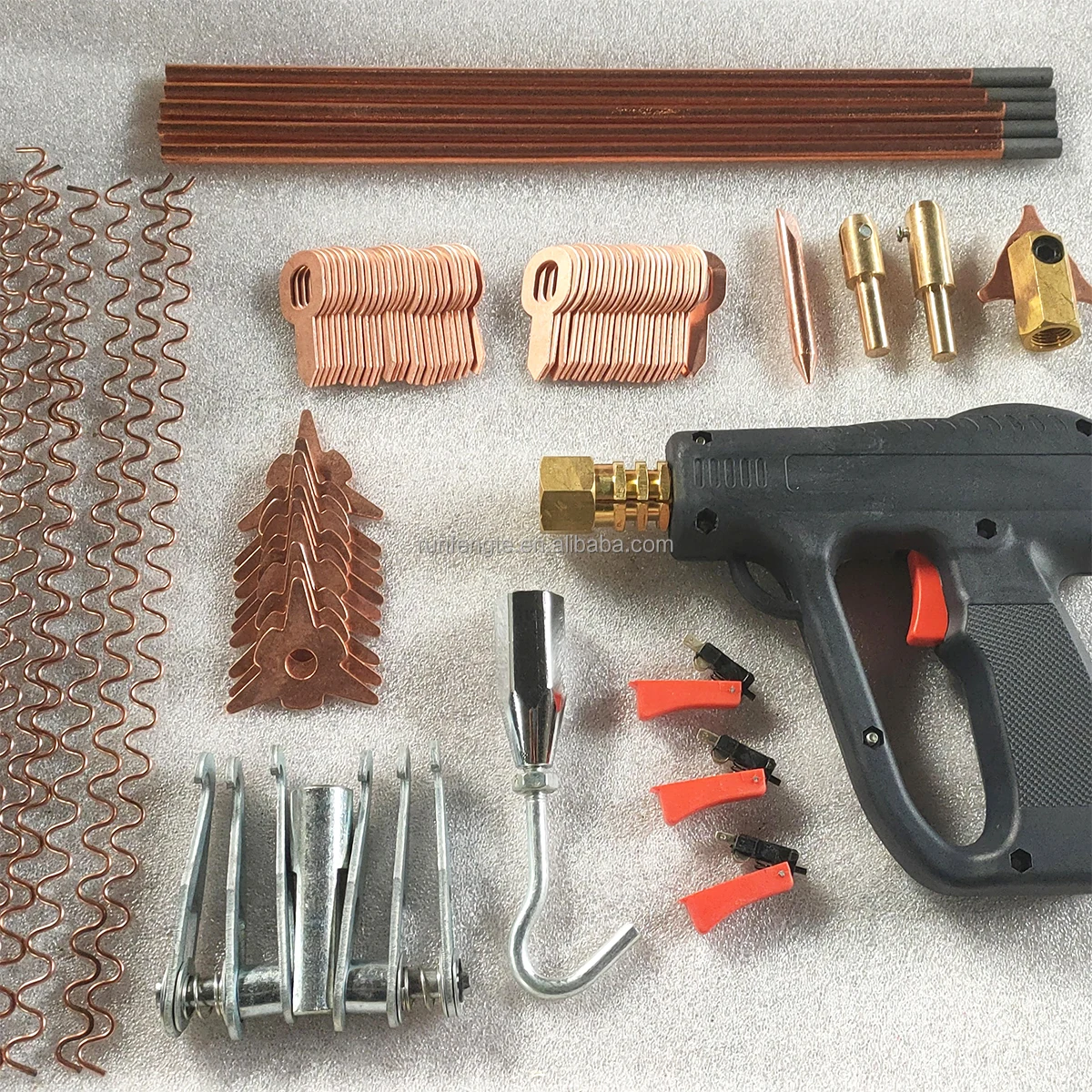 Car Body Dent Puller Welder Gun With 87PCS Cord Kit Stud Welding Slide Hammer Mini Welding Machine Tool Repair Device