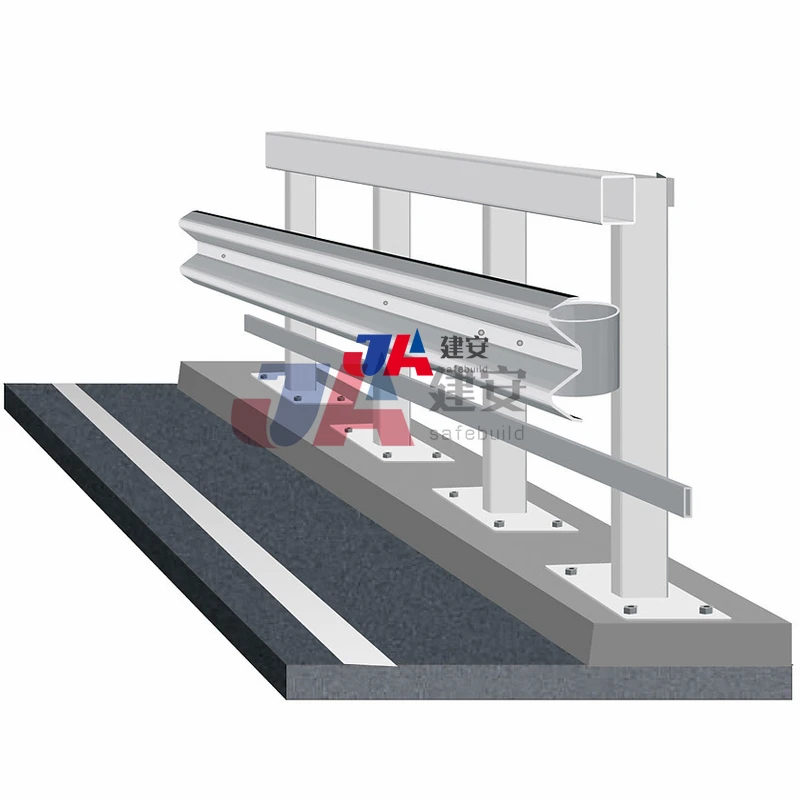 Highway Safety Hot Dip Galvanized Steel W Beam Guardrail For Sale