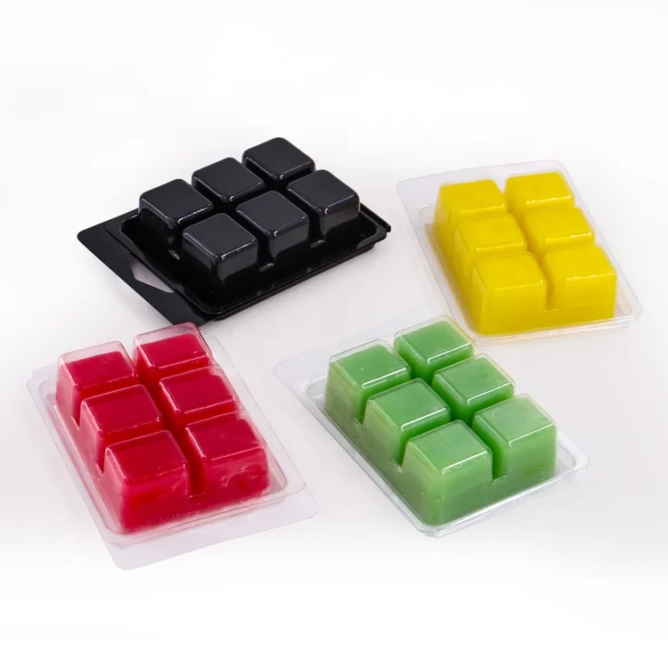 Customized  Caja De Blister  6 12 Cavity Wax Melt Box Packaging Tray Container Wax Melt Packaging Box With Hanger
